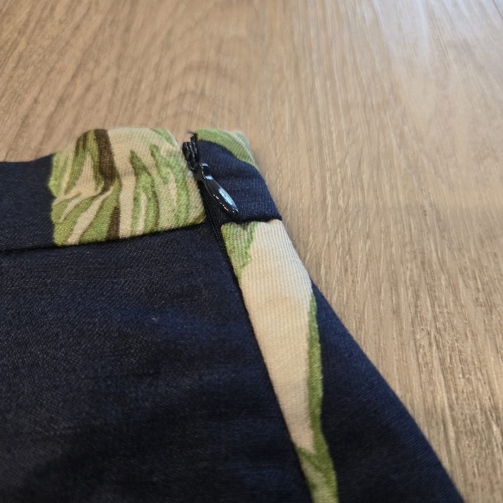 Ann Taylor Linen Blend Tropical Leaf Lined Skirt Womens Size 8 Petite - Picture 5 of 8